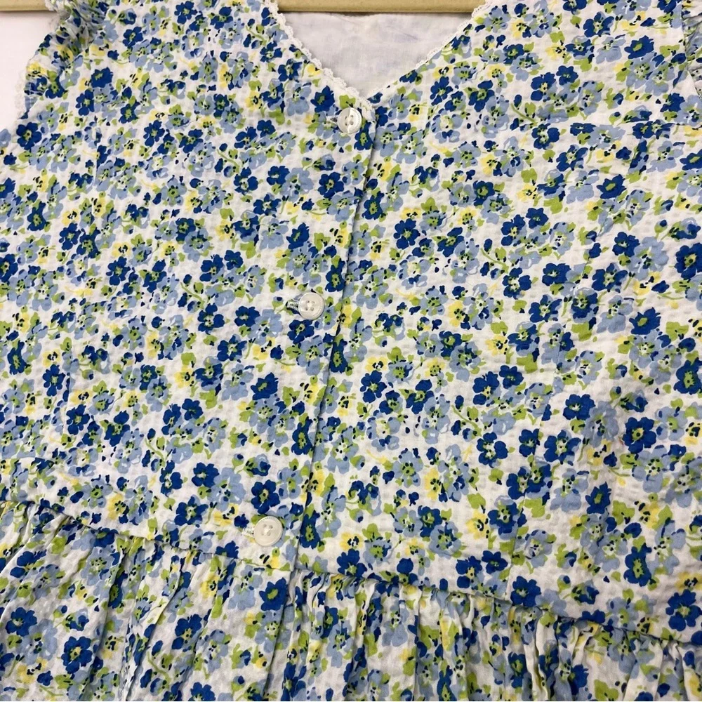 Polo Ralph Lauren Big Girls Size‎ 14 Floral Cotton Seersucker Dress Spring NEW - Picture 13 of 15
